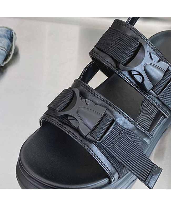 SLIDE ブラック サンダル ABC SELECT】 エービーシーセレクト SLIDE SANDAL スライド
