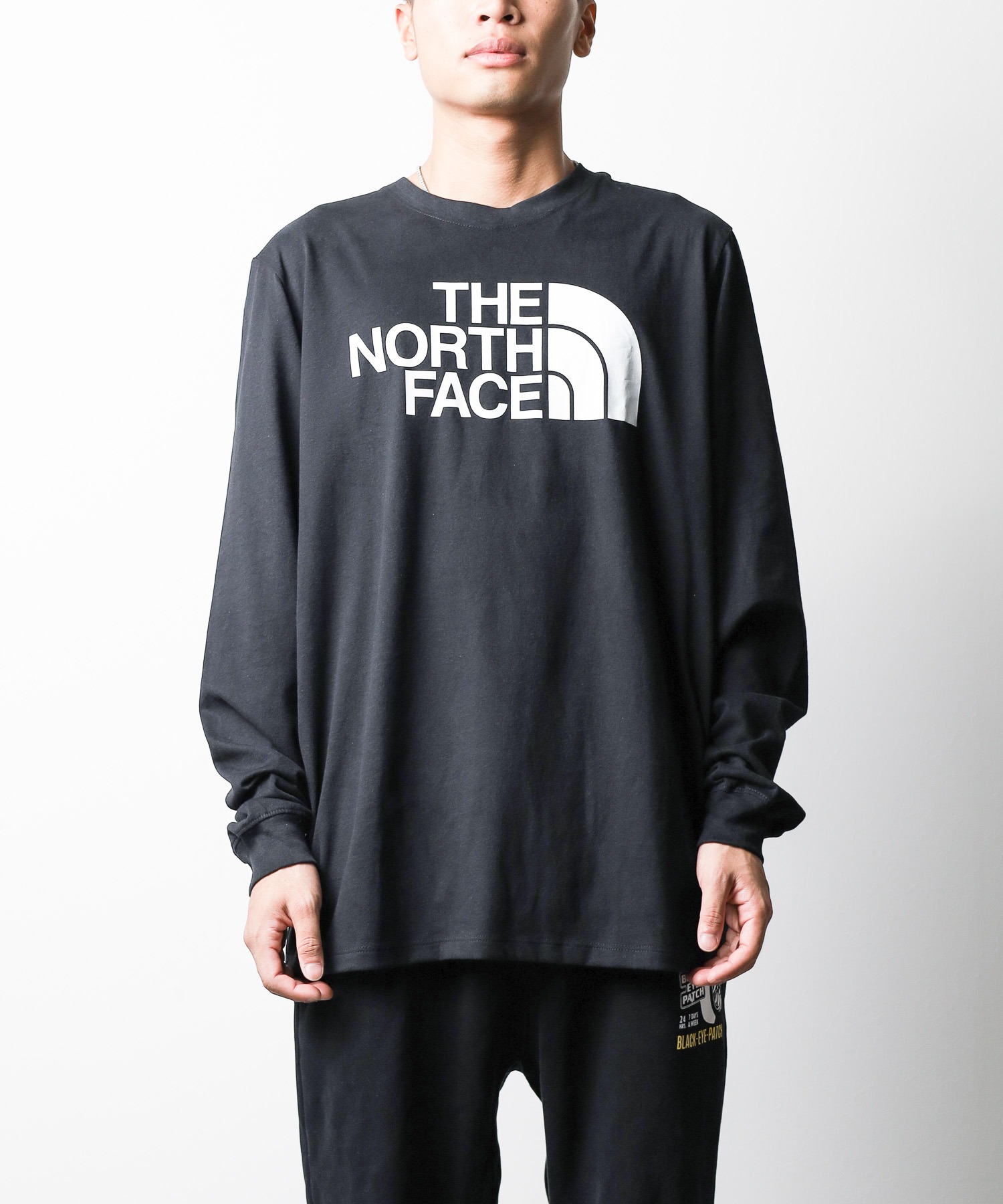 W】【NF0A4AAKLA9， NF0A4AA】【it】【NORTH FACE】L/S HALF DOME TEE