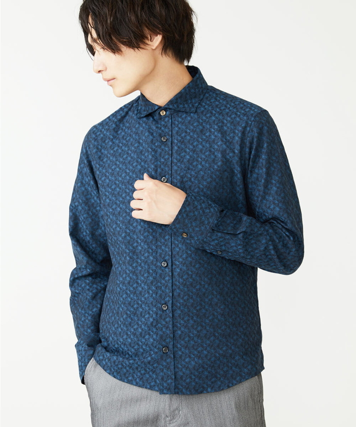 セール 20%OFF】ジオメトリックジャガードシャツ(505413619