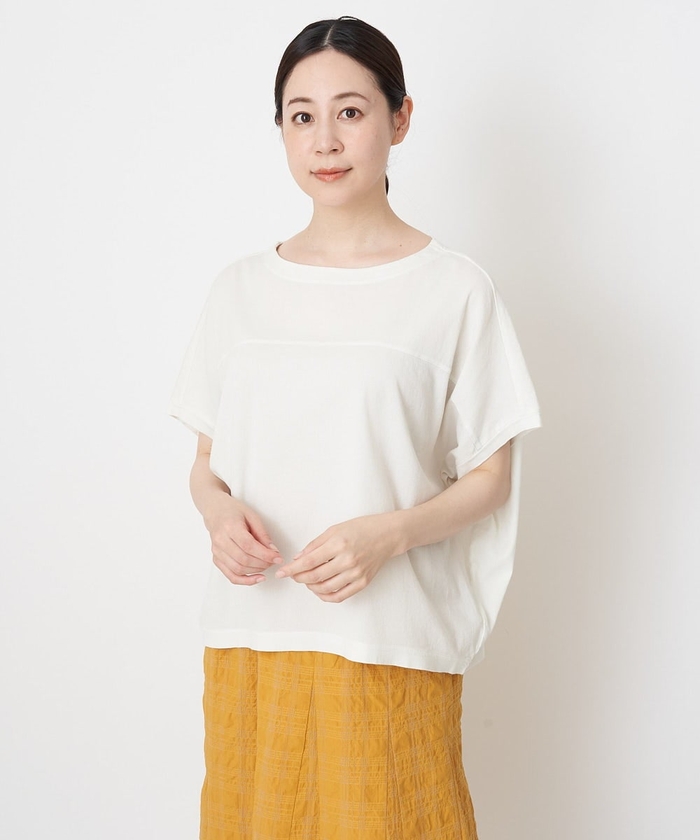 GIANNI LO GIUDICE / ジャンニ・ロ・ジュディチェ [洗える]ビワコットンプルオーバーカットソー クーポン】【セール 50%OFF】[洗える]ビワコットンプルオーバー