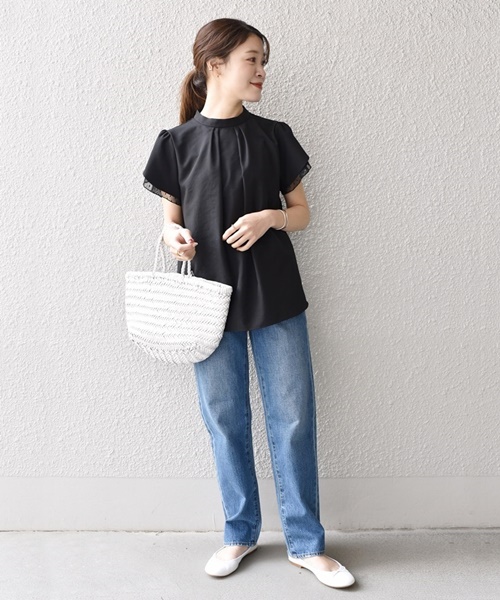 セール 30%OFF】*〈手洗い可能〉チューリップスリーブブラウス