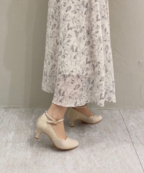 RANDA パンプス フラワーカットストラップパンプス : ZOZOTOWN