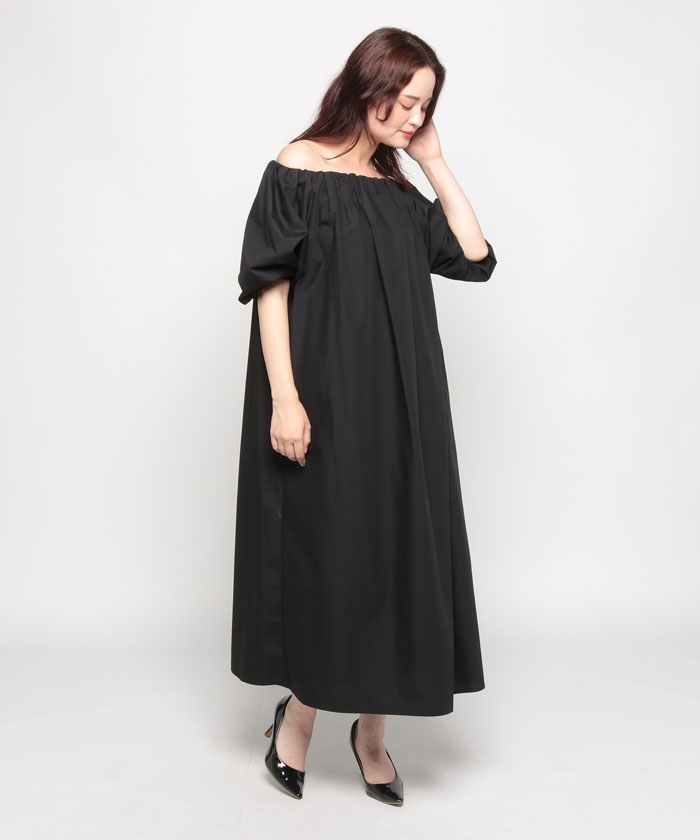 セール】【Loungedress】タイプライターオフショルワンピース