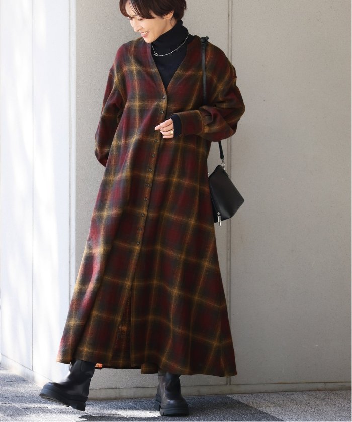 追加》別注【PENDLETON】*RELUME gauze etermin chk op：ワンピース