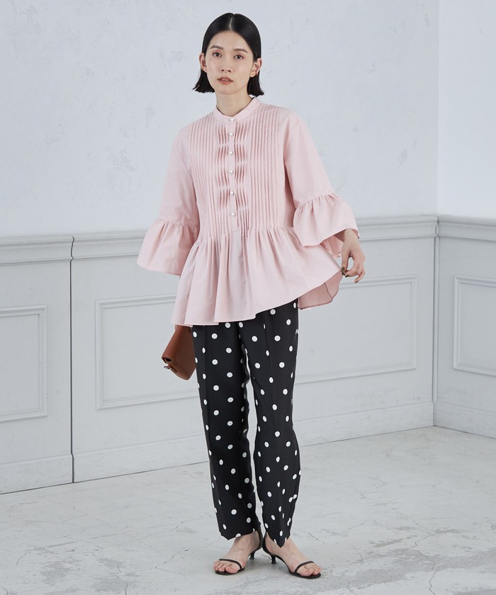 セール 35%OFF】ピンタックペプラムブラウス(505399309