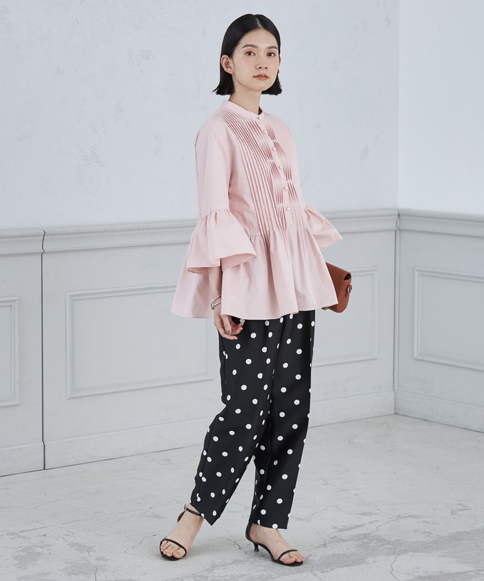 セール 35%OFF】ピンタックペプラムブラウス(505399309