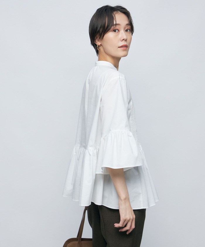 セール 35%OFF】ピンタックペプラムブラウス(505399309 セール 35%OFF】ピンタックペプラムブラウス(505399309