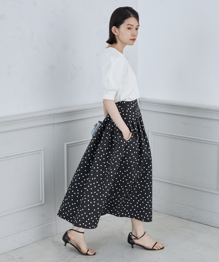 最安 セール 30%OFF】＜飯豊まりえさん着用＞ウォッシャブルドット スカート