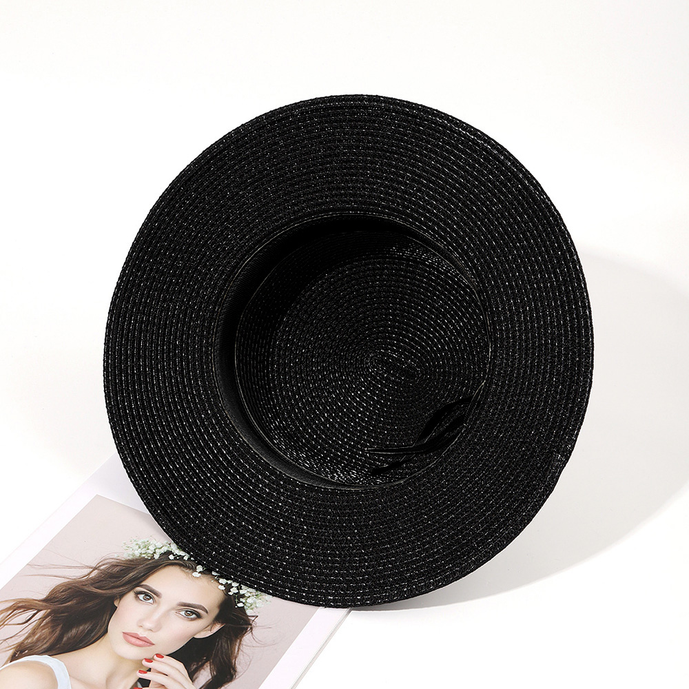 マ*メ様 sugri ストロー製 麦わら帽子 黒いリボン付き マ*メ様 sugri ストロー製 麦わら帽子 黒いリボン付き 89maozi