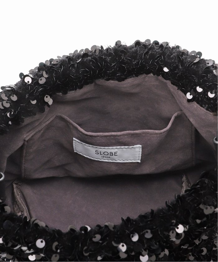 SLOBE IENA flowerスパンコールプルオーバーブラック（スローブ