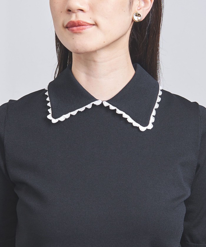 UNITED ARROWS レースニットトップス フリーサイズ ネイビー 楽天市場】レースカラーレディ ニット UNITED ARROWS