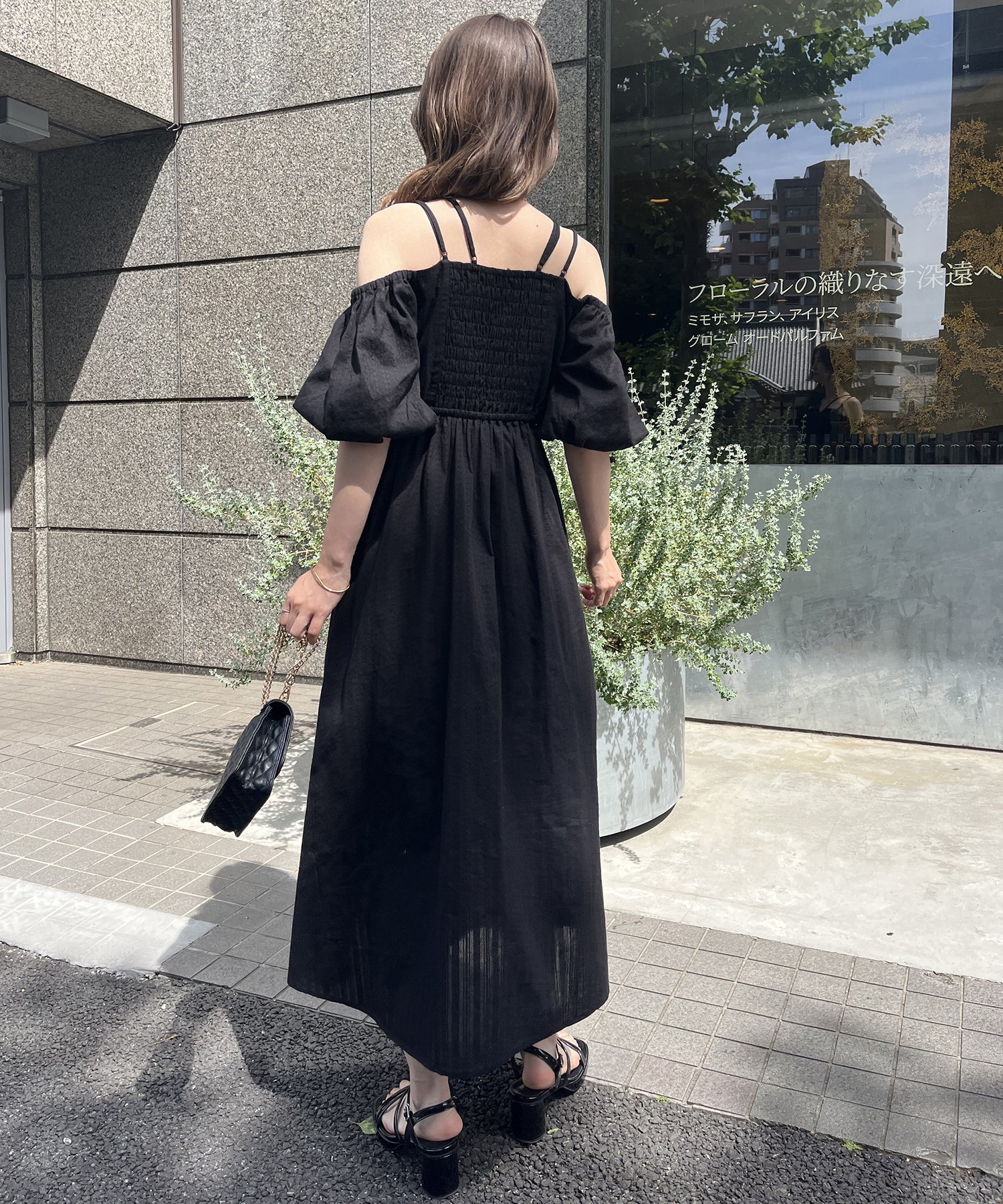 シワになりにくい》サマ美え ジョーゼットワンピース CROSS