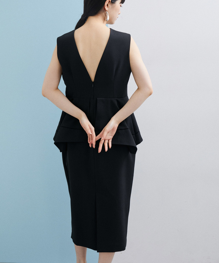 セール】【WEB限定(一部店舗展開あり)】ペプラムワンピース セール】【WEB限定(一部店舗展開あり)】ペプラムワンピース