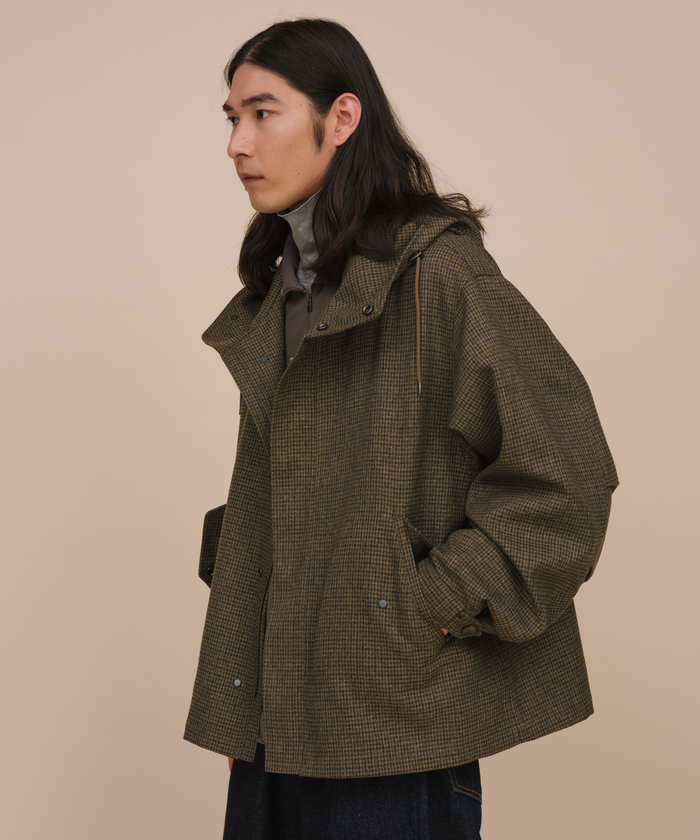 【美品クリーニング済】アダムエロペ　ベージュ　ショートウールコート 美品クリーニング済】アダムエロペ ベージュ ショートウール