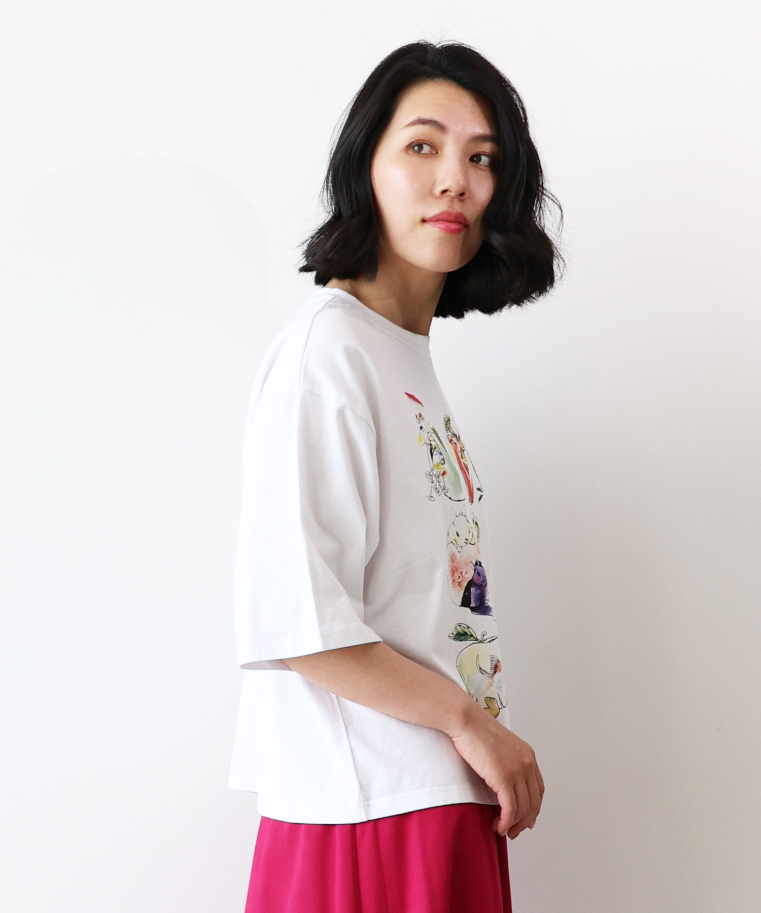 セール】9つのリンゴといろんなアニマルTシャツ(505420060