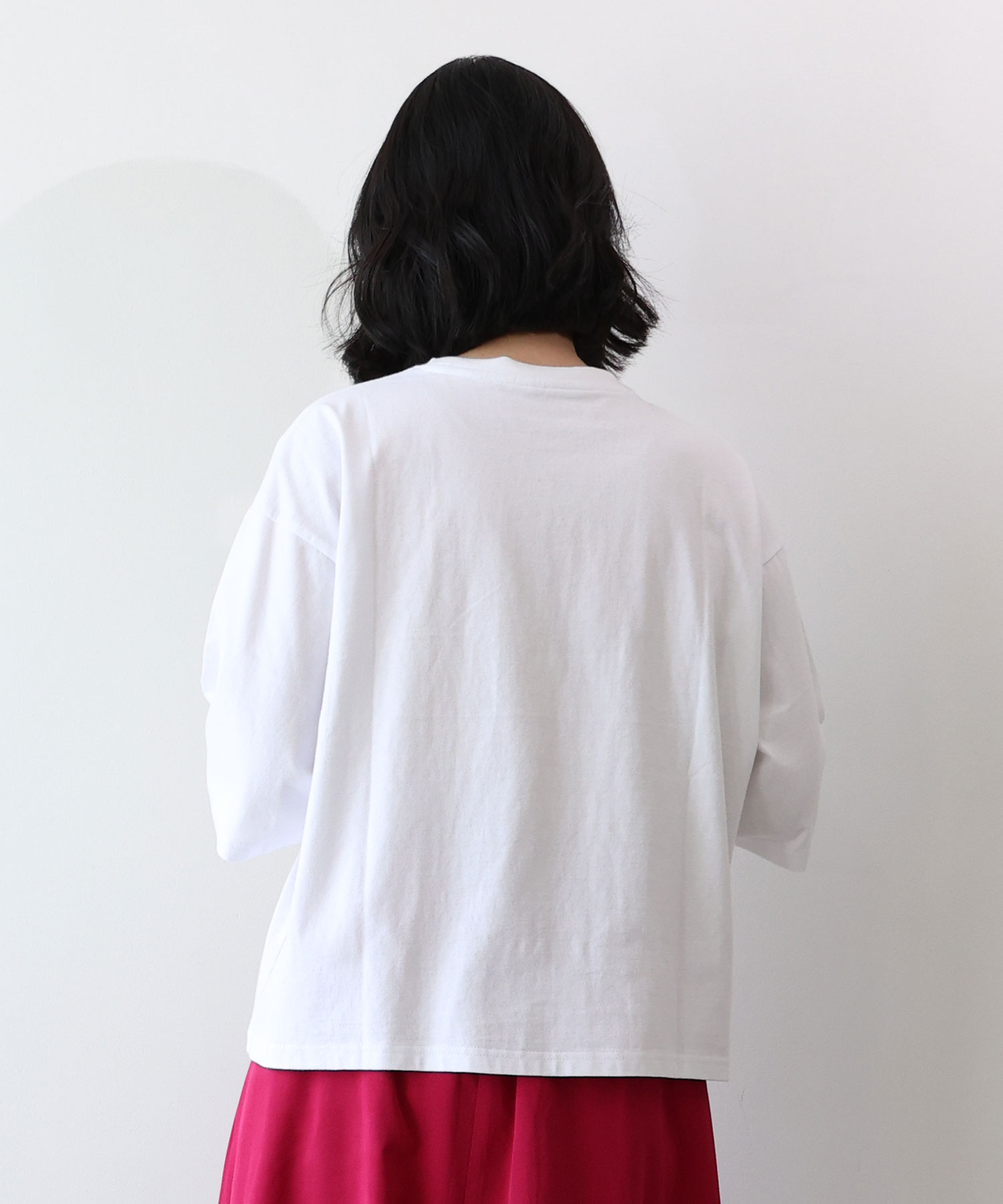 スカラー ScoLar アニマルリンゴ柄Tシャツ （オフホワイト） スカラー ScoLar アニマルリンゴ柄Tシャツ （オフホワイト