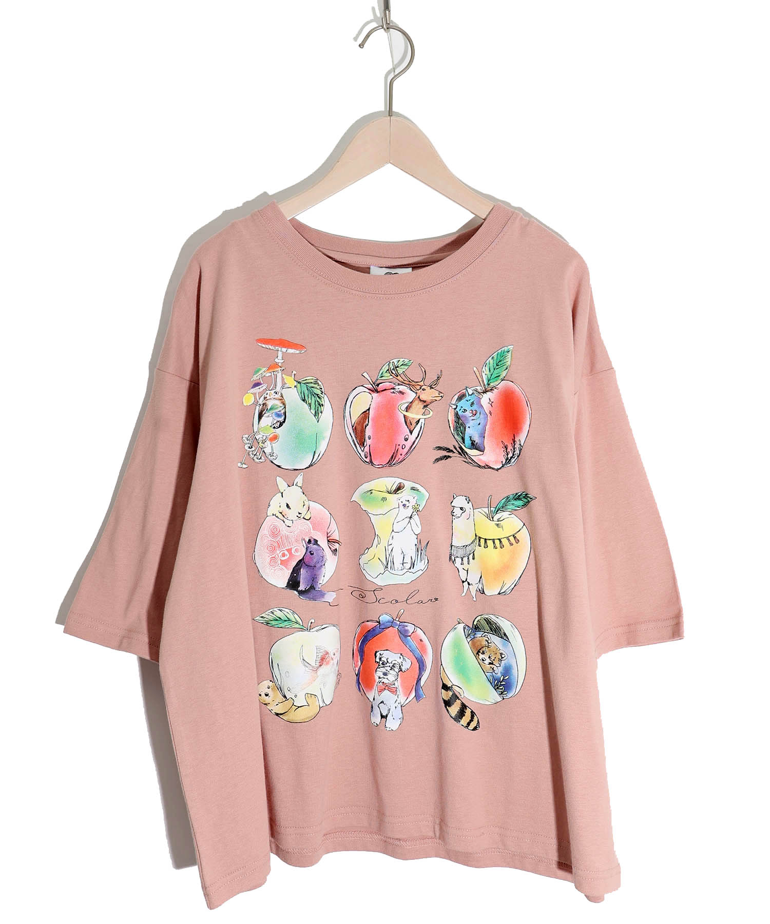 セール】9つのリンゴといろんなアニマルTシャツ(505420060
