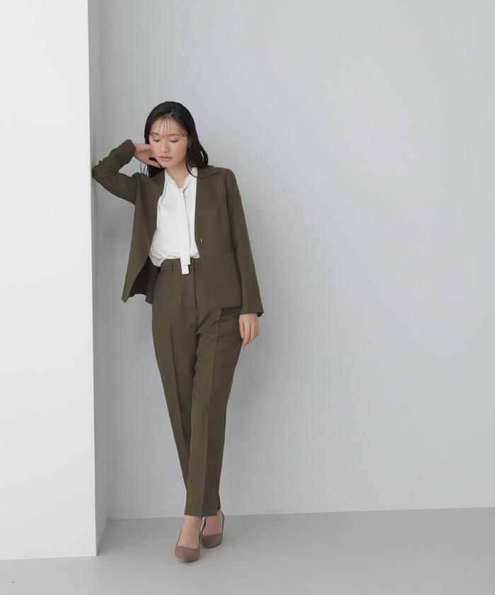 送料無料 通販 ファッション セール 30%OFF】＜パウダーツイルセットアップ＞ノーカラー Suit Formal Dress