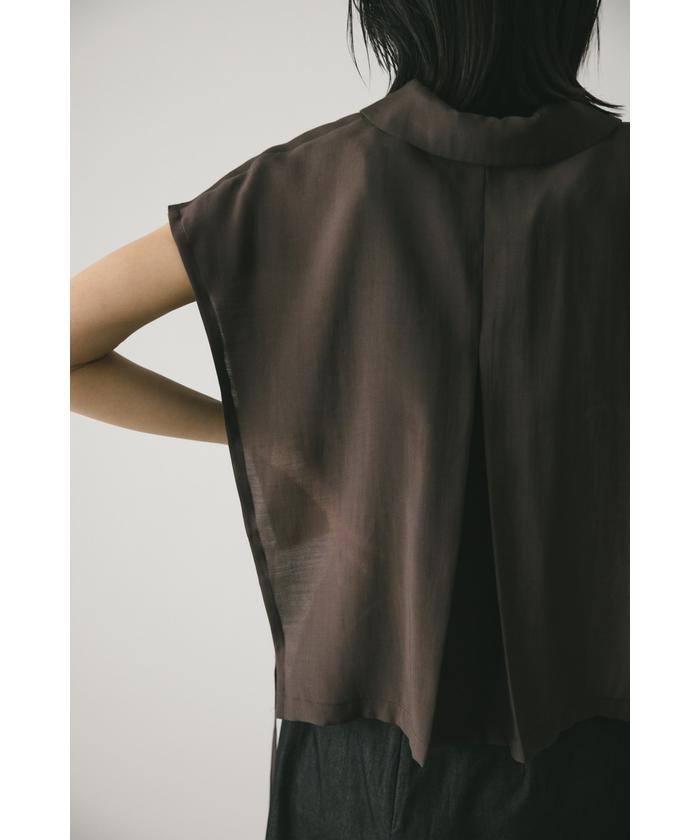 極美品✨ 完売品 24SS RISLEY シャツ×ベスト　ドッキング ブラック IMG_7803_b1221ec2-5983-4a09-