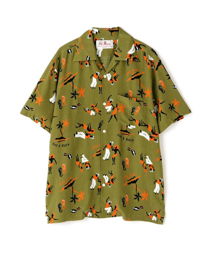 Aloha Blossom アロハシャツ 半袖　キングアンドクイーン クーポン】Aloha Blossom/アロハ ブロッサム/KING＆QUEEN SHIRTS