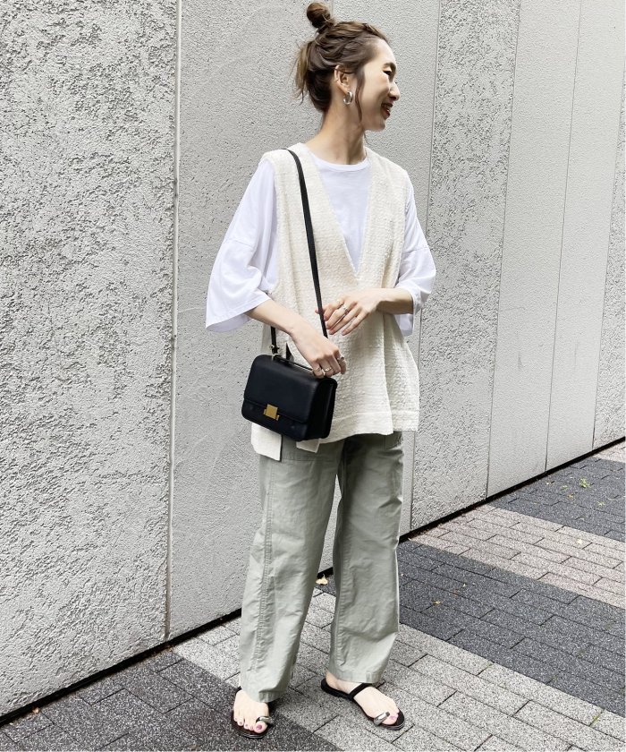 Italian fabric ツイードベスト スピックアンドスパン 完売品-