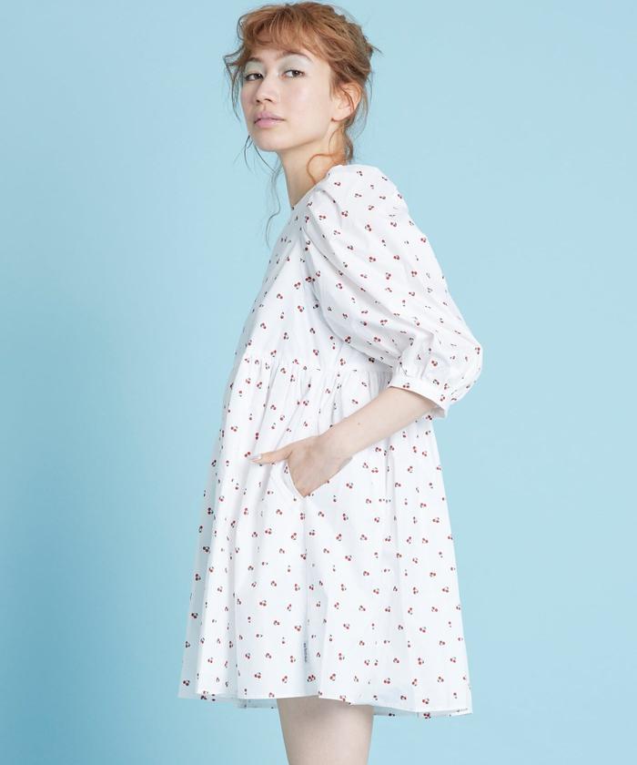 LittleSunnyBite/リトルサニーバイト/Cherry puff mini dress/ミニドレス(505426906) |  エルエイチピー(LHP) - d fashion