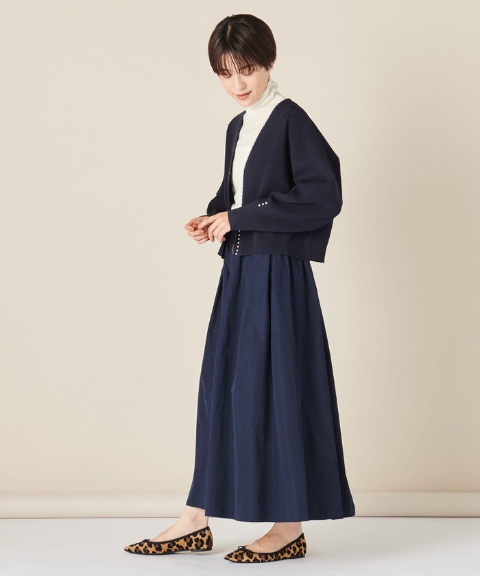 セール 30%OFF】《手洗い可能》ミニパールVネックカーディガン セール 30%OFF】《手洗い可能》ミニパールVネックカーディガン