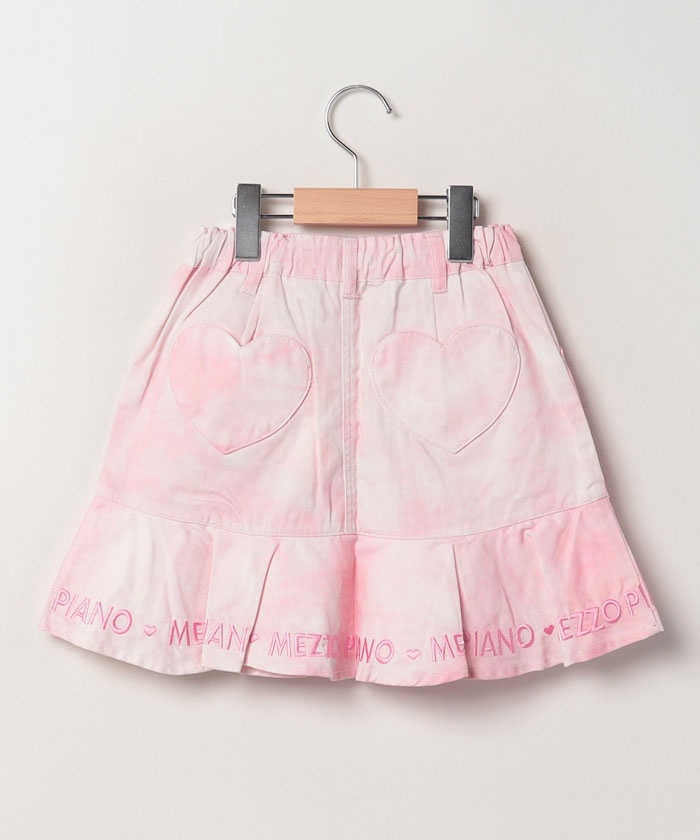 130☆メゾピアノ☆お花刺繍 チュール風スカート☆ - スカート