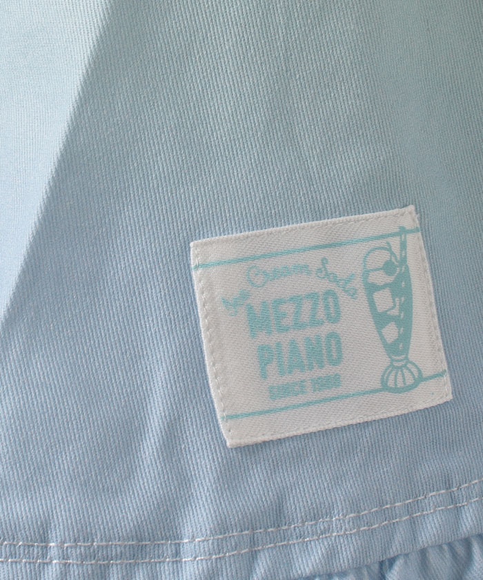 mezzo piano 備わ 刺繍 デニム スカート プリーツ プリント ワッペン mezzo piano 備わ 刺繍 デニム スカート プリーツ プリント ワッペン