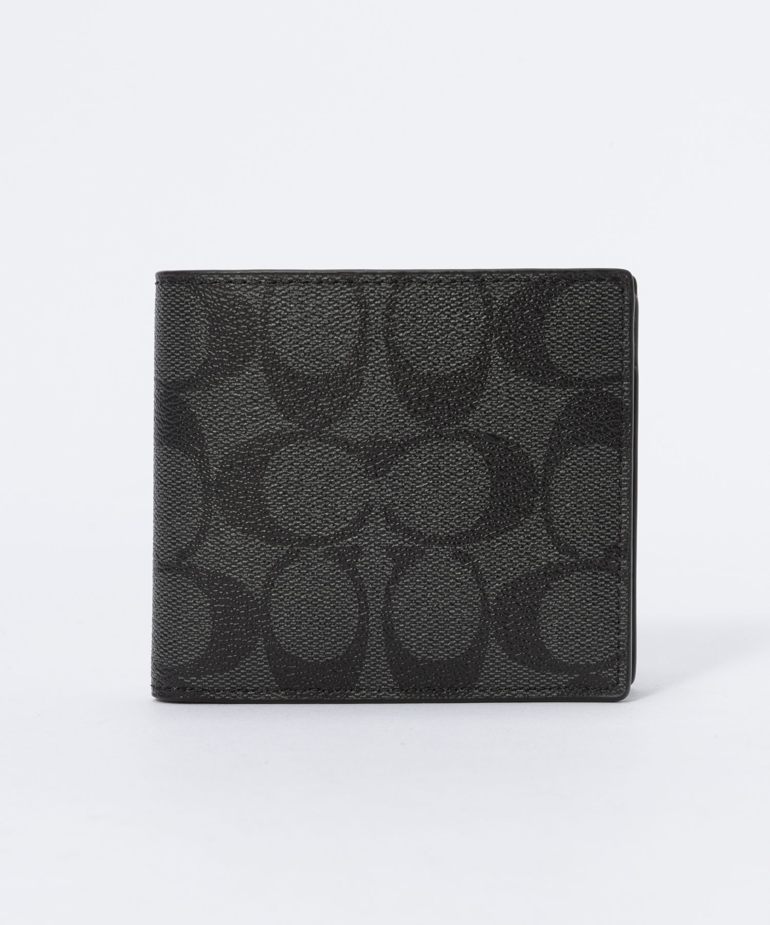 COACH 二つ折り財布 メンズ　　ブラック コーチ COACH F75006 二つ折り財布 メンズ レディース 財布 ミニ
