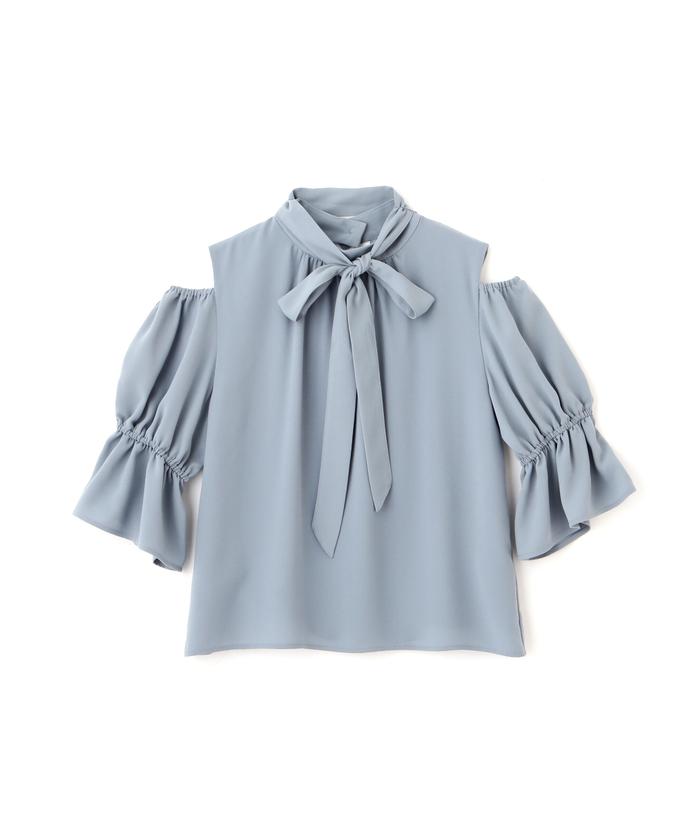 セール 50%OFF】オープンショルダーリボンブラウス(505384848