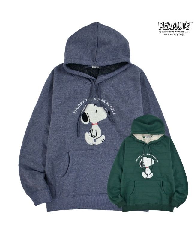 とらきち 23区GOLF パーカー SNOOPY スヌーピー ピーナッツ PEANUTS スヌーピー パーカー 刺繍 ボア トップス