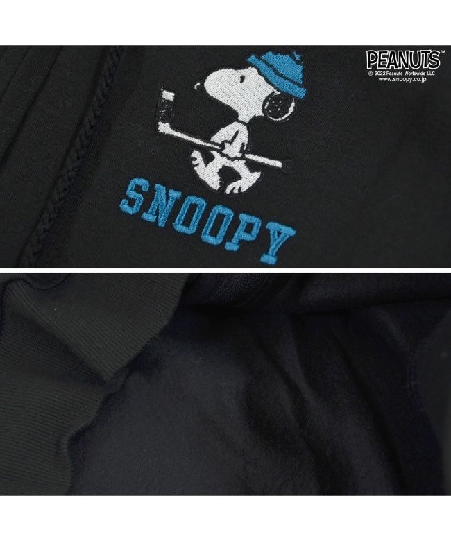 ピーナッツ PEANUTS スヌーピー パーカー 裏起毛 PEANUT ZIP