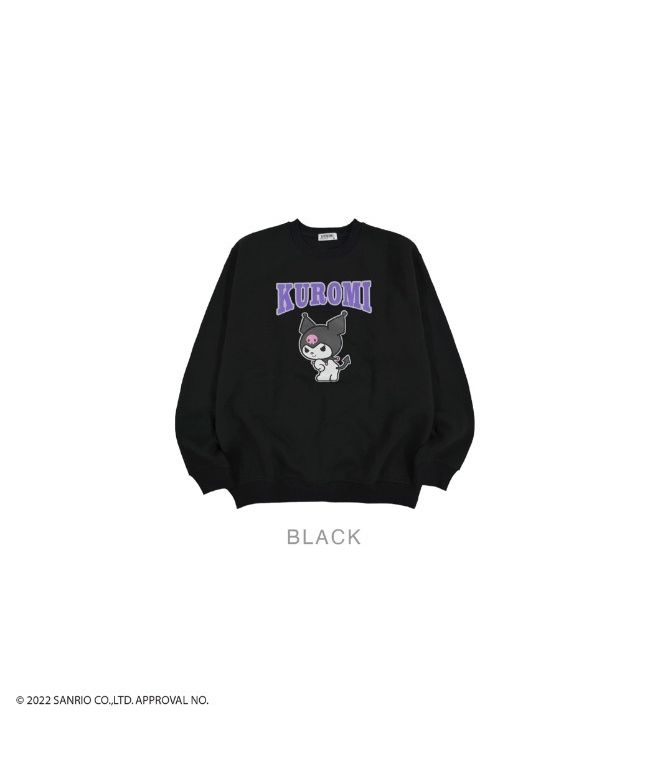 月夜のメロクロ　プルパーカ　Ｍ－Ｌ　クロミ　フード　裏起毛　新品　サンリオ 月夜のメロクロ プルパーカ M－L クロミ フード 裏起毛 新品