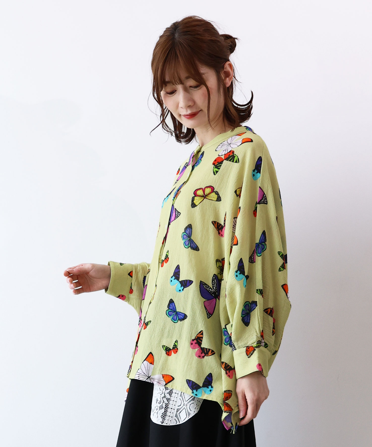 セール 30%OFF】蝶柄ボイルシャツ(505430465) | スカラー(ScoLar