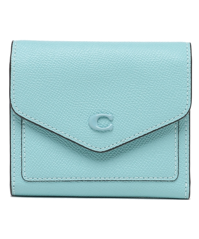 コーチ 三つ折り財布 ウィン ブルー レディース COACH CH808
