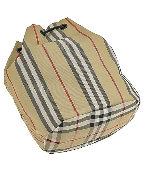 BURBERRY (バーバリー) アイコンストライプポーチ 弾い 巾着 BURBERRY (バーバリー) アイコンストライプポーチ 弾い 巾着