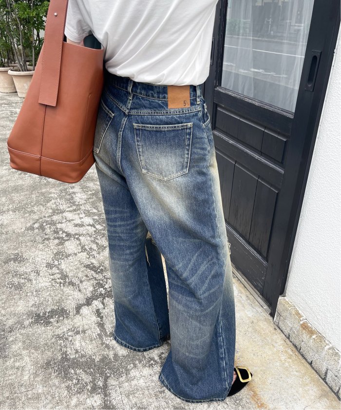 5 1/2 FRONT CRUSHED DENIM(505434673) | スピック&スパン(Spick