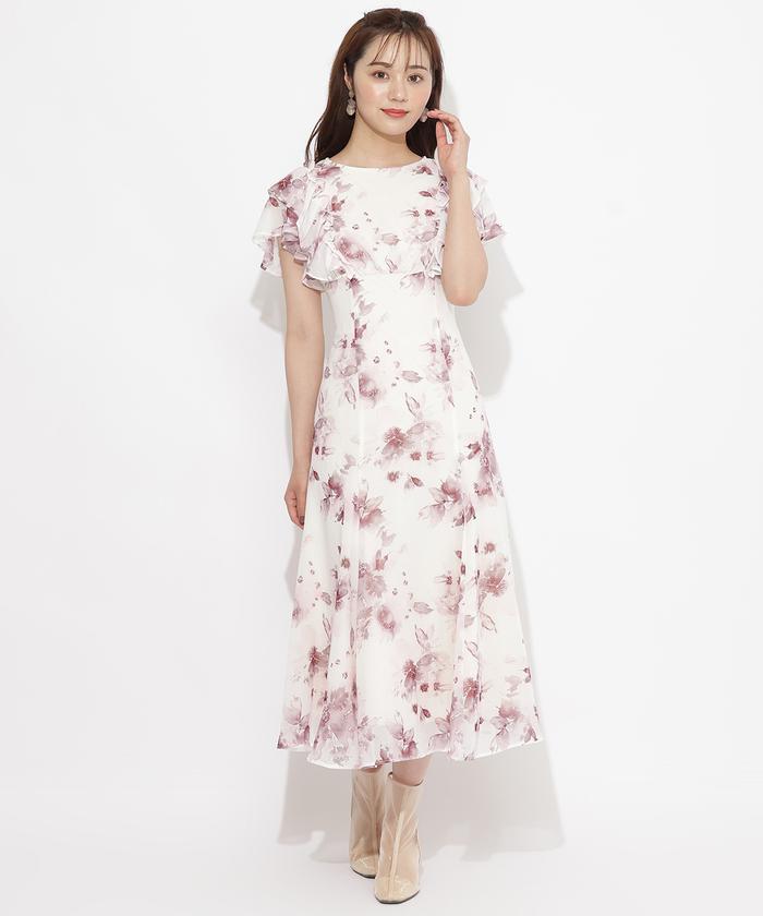 値下げ中 WILLSELECTION 新作 ジュイフラワーフリルワンピース ウィルセレクション WILLSELECTION ジュイフラワーフリル