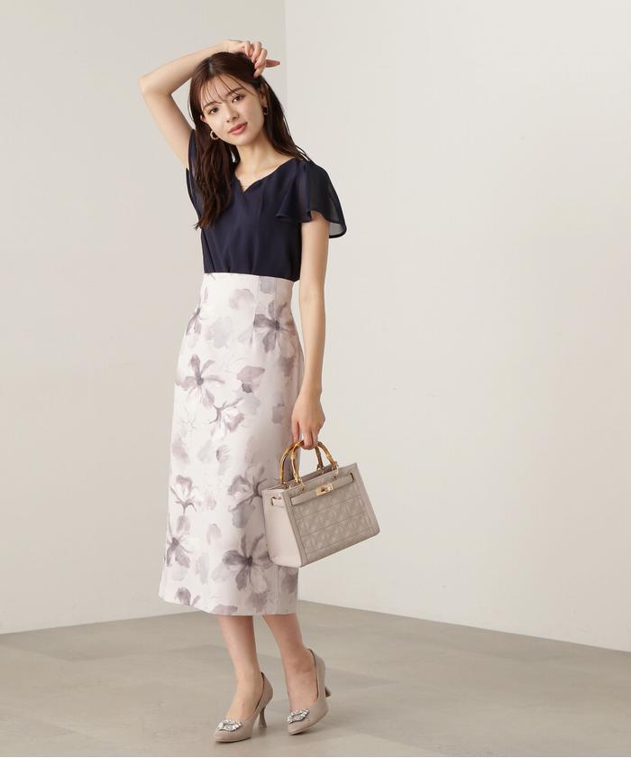セール 50%OFF】フラワーフェミニンタイトスカート(505436119 セール 50%OFF】フラワーフェミニンタイトスカート(505436119