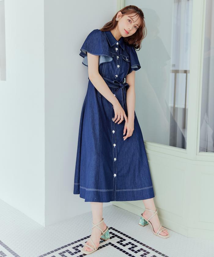 袖フレアデニムワンピース(505436354) | ウィルセレクション