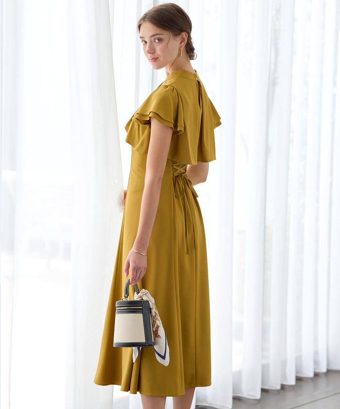 お洒落★DOLCE&GABBANA シルク混 ワンピース ドレス ケープ風 セール 50%OFF】フリルケープ風ワンピース(505436367) | AND