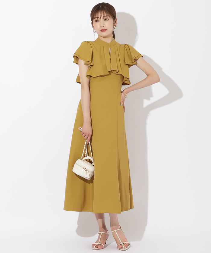 お洒落★DOLCE&GABBANA シルク混 ワンピース ドレス ケープ風 セール 50%OFF】フリルケープ風ワンピース(505436367) | AND