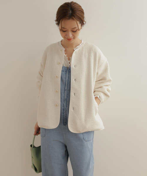 セール 40%OFF】キルトノーカラージャケット(505437935