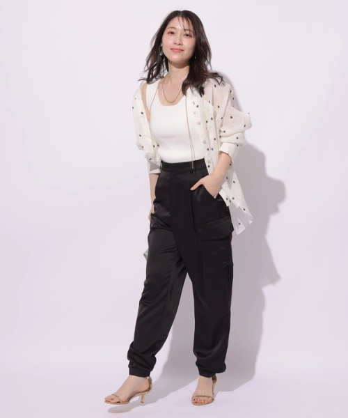 【新品】Apuweiser-riche リラクシーワークサテンパンツ リラクシーサテンワークパンツ | パンツ | Apuweiser-riche