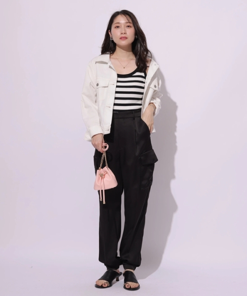 【Apuweiser-riche】リラクシーサテンワークパンツ リラクシーサテンワークパンツ | パンツ | Apuweiser-riche