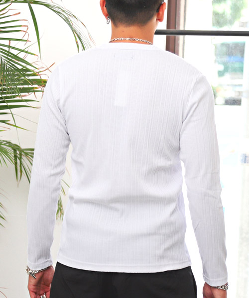 ラグスタイル LUXSTYLE VネックロングTシャツ/ロンT メンズ 長袖