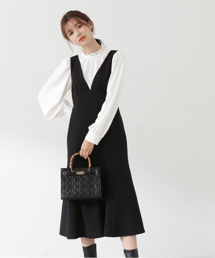 セール 30%OFF】マーメイドVネックジャンスカ(505438579