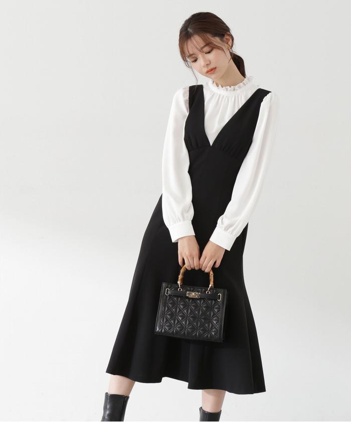 セール 30%OFF】マーメイドVネックジャンスカ(505438579