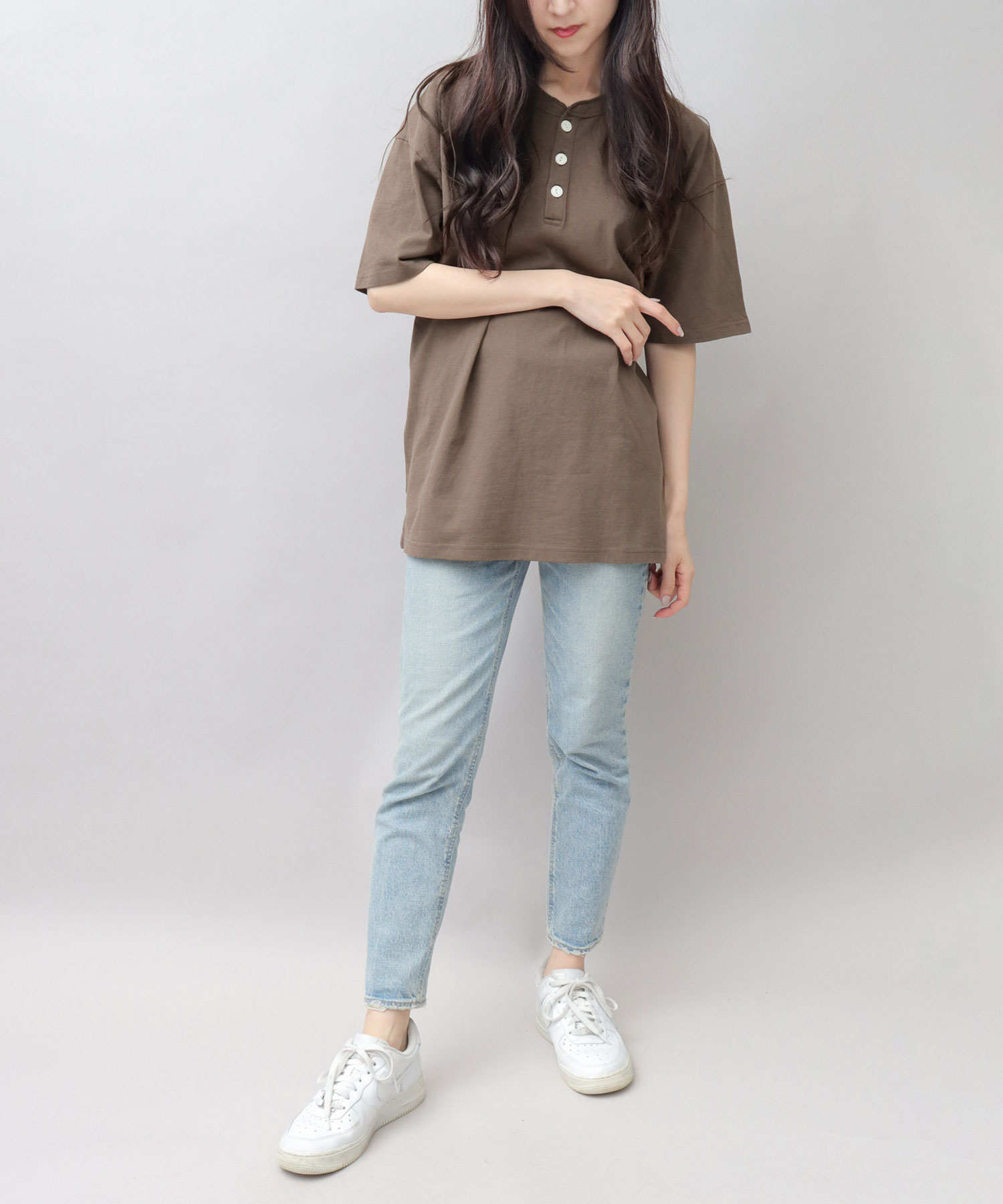 グッドウェア GOODWEAR USAコットン ヘンリーネック Tシャツ